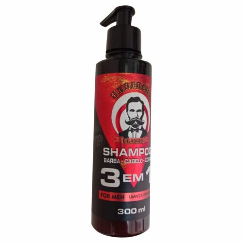 Shampoo 3 em 1 Undercut - Barba, Cabelo e Corpo 300ml